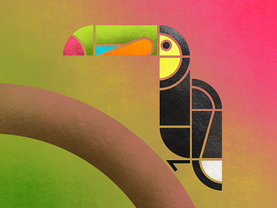 Just a Tucan cause it's Friday design flat illustration texture
