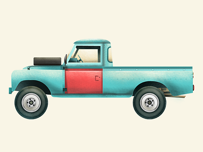 Junker illustration pick up texture truck