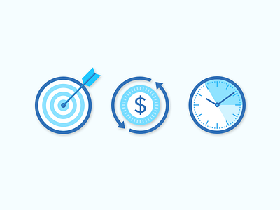 Post Client Revisions accuracy detail flat icons money simple time vector
