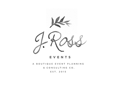 Boutique Event Planning botanical event ink logo