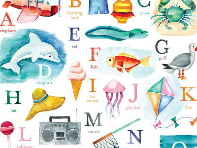 Beach Alphabet Print