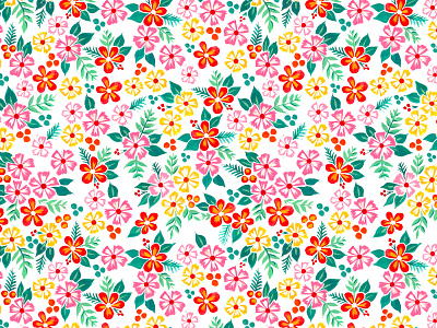 Another lil flower pattern botanical floral flower gouache illustration paint pattern surface design