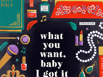 What you want, baby I got it aretha franklin book cover gouache illustration lilla rogers make art that sells mats paint