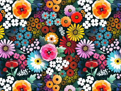 Layered flower pattern