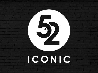 Iconic 52 Challenge 52 black brick wall challenge iconic icons illustrator logo website white