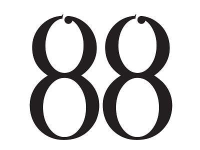 88 88 logo typography