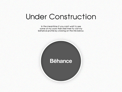 Construction Page behance circle construction photoshop portfolio web