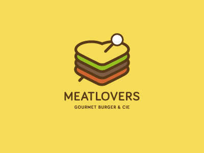Meatlovers branding burger logo