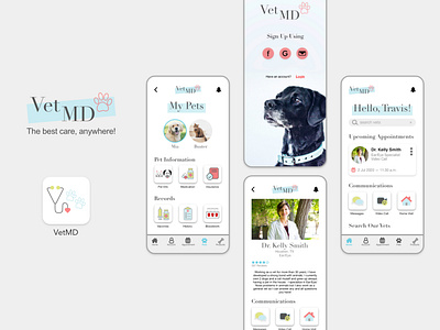 VetMD animal app mobile pet ui ux vet veterinary veterinary care