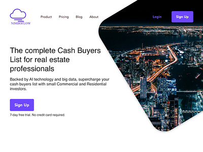 Nimboflow Homepage real estate web responsive