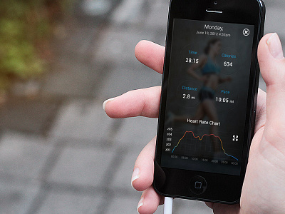 Fitness tracker WIP chart data fitness graph heart ios ios7 mobile mock up tracker transparent ui