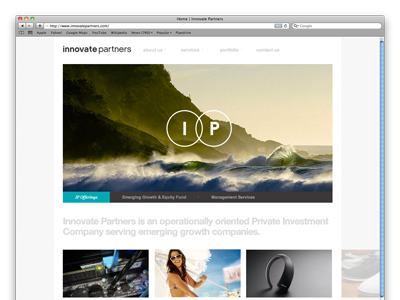 Innovate Partners Site clean full site portfolio simple slider white