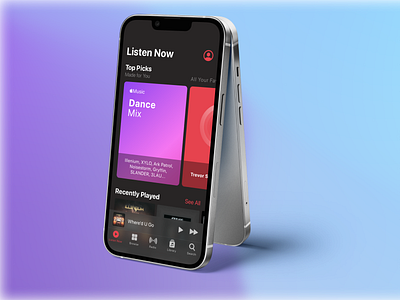 Apple Music: Pixel for Pixel Recreation app design ui