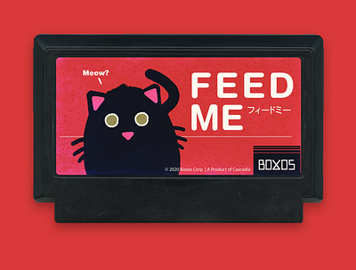 Feed Me - Famicase 2020 cat cats design games illustration illustration art illustrator video game