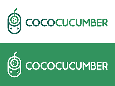 Logo Refresh cococucumber coconut controller cucumber gamedev games graphic design green identity logo round