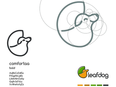 Leafdog brand design dog graphicdesign gridsystem icon logo logo design logo dog logotype symbol vector