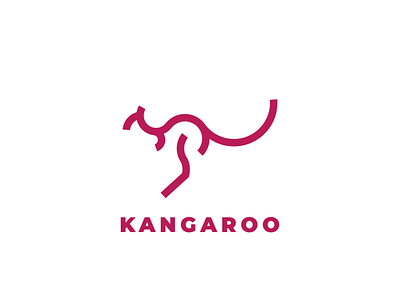 kangaroo branding corporate branding design illustration lettering logo logo design logodesign minimal typography