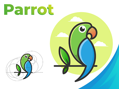 Parrot bird branding design icon illustrotion logo logo design logotype ui vector