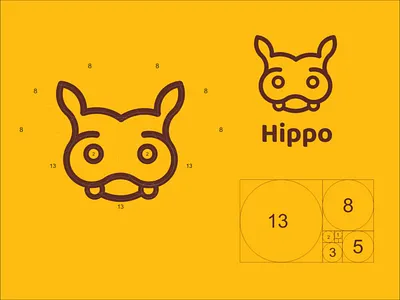 hippo branding corporate branding design goldenratio hippo hippopotamus illustration logo logo design logodesign minimal typography vector