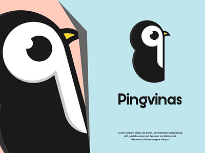 Pingvinas branding design illustration logo logo design logotype pingwin typography ui vector