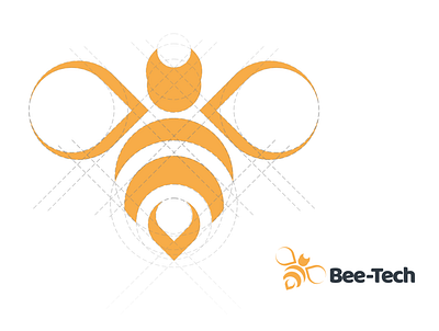 bee tech bee branding corporate branding design golden ratio illustration lettering logo logodesign minimal typography vector