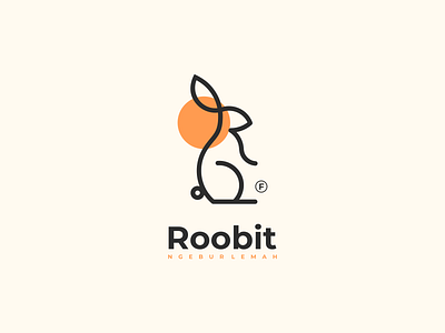 roobit logo brand design branding corporate branding design illustration lettering logo logo design minimal vector