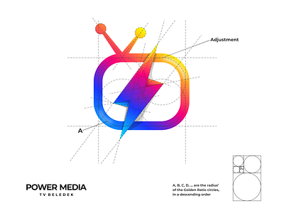 power media logo branding corporate branding design illustration lettering logo logo design logodesign minimal vector