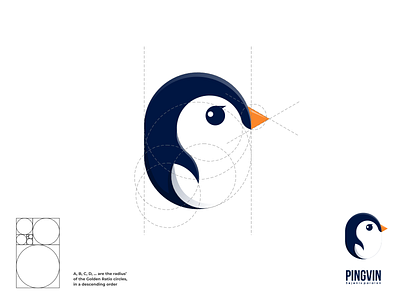 Pingvin logo branding corporate branding design illustration logo logodesign typography ui ux vector