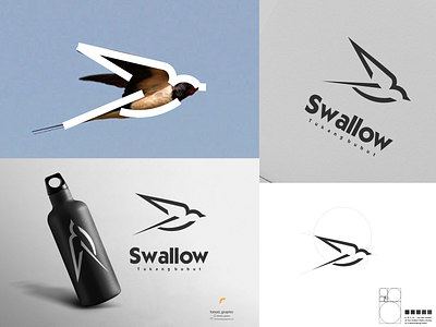 swallow logo branding corporate branding design illustration logo logodesign typography ui ux vector