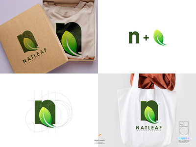 natleaf logo branding corporate branding design illustration logo logodesign typography ui ux vector