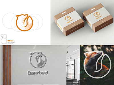 Foxwheel logo branding corporate branding design illustration logo logodesign typography ui ux vector