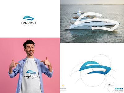 sepboat logo branding corporate branding design illustration logo logodesign typography ui ux vector
