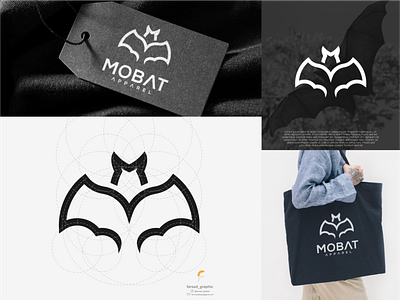 Mobat Logo animals apparel awesome bat branding business clean clothing corporate branding design grid illustration logo logodesign minimal modern simple typography vector