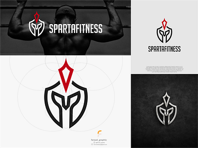 Spartanfitness Logo awesome branding clean corporate branding design fitness grid gym illustration logo logodesign masculine minimal modern simple spartan typography vector