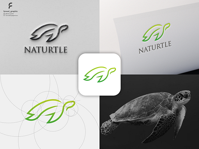 Naturtle Logo awesome branding clean corporate branding design grid illustration inspirations line logo logodesign minimal modern natural sea simple turtle typography vector