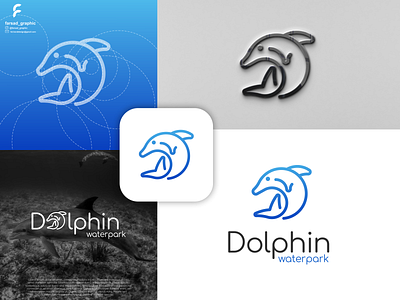 Dolphin Logo awesome branding clean corporate branding design dolphin grid illustration inspiratons logo logodesign minimal modern nice sea simple typography vector