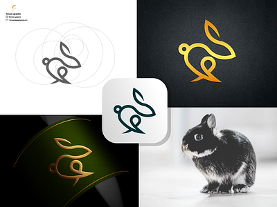 rabbit logo branding corporate branding design illustration logo logodesign typography ui ux vector