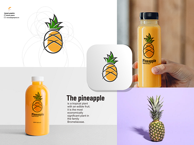 Pineapple Logo branding corporate branding design illustration logo logodesign typography ux vector