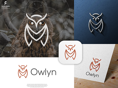 Owlyn Logo animal awesome bird branding clean corporate branding design elegant grid illustration inspirations line logo logodesign minimal modern owl simple typography vector