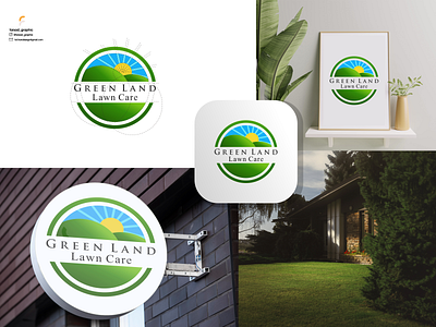 Green Land Logo branding corporate branding design illustration logo logodesign typography vector