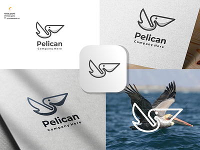 Pelican Logo branding corporate branding design illustration logo logodesign typography vector
