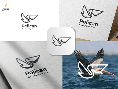 Pelican Logo branding corporate branding design illustration logo logodesign typography vector