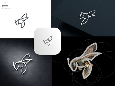 Bee Logo branding corporate branding design illustration logo logodesign typography vector