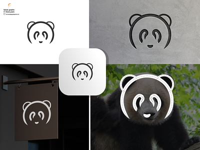 Panda Logo branding corporate branding design illustration logo logodesign typography vector