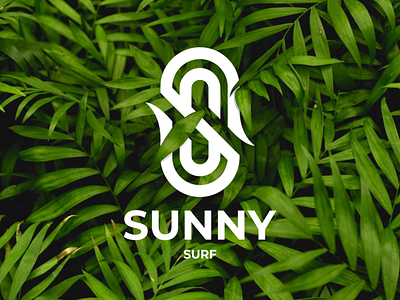 sunny surf logo concept branding corporate branding design icon illustration lettering logo logodesign minimal typography vector