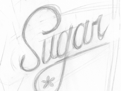 Sugar brush editorial freehand freelance illustration typography