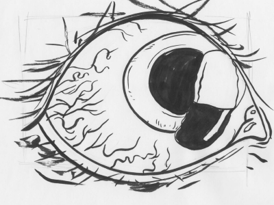 Eye editorial freelance illustration sketches