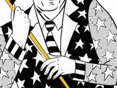 Patriotic Elton editorial freelance illustration