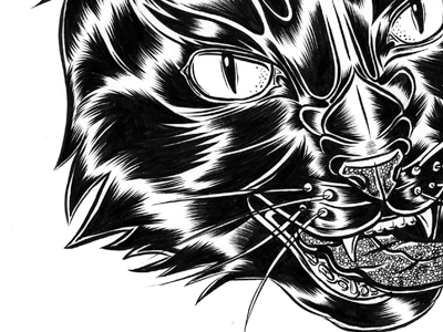 Black Cat editorial freelance illustration