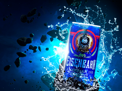 Eisenbahn in the Space beer design eisenbahn graphic design manipulation mattepainting photoshop social media